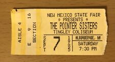1985 THE POINTER SISTERS ALBUQUERQUE CONCERT TICKET STUB JUMP FOR MY LOVE SO SHY