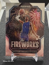 2023-24 Panini Prizm Draft Picks VICTOR WEMBANYAMA RC Rookie Fireworks #1