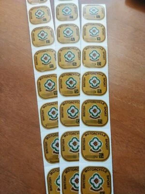 Genuine ACU Gold Sticker Replacement Approve Lid Motorcycle Helmet Track Race UK