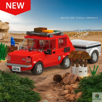 FIAT 126P Classic Car MOC Building Set 393PCS Retro Collectible Toy Gift for Fan - Image 1 of 4