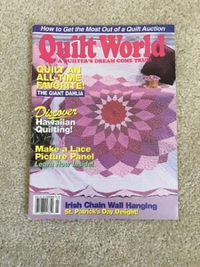 Vintage Quilt World Magazine March 1993 Irish Chain Giant Dahlia - Imagen 1 de 11