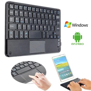 Rechargeable Mini Bluetooth Keyboard W/Touchpad Mouse for Android IOS Tablet - Picture 1 of 11