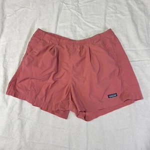 Patagonia Baggies Shorts Womens Large L Red Drawstring Nylon Logo Vintage Sport - Picture 1 of 13