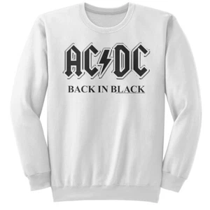 ACDC Back In Black Para hombres Sudadera Camiseta Música Rock Concierto Gira Mercancía - Imagen 1 de 5
