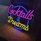 Cocktails & Dreams Neon Sign Night Light, Art Light For Bar Club IRISH STOCK
