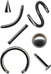 ZUBEHÖR PIERCING ERSATZ KUGEL STAB SPITZE T-STAB NASE OHR HELIX TRAGUS SEPTUM  - Bild 1 von 8