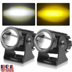 2 piezas Faro LED para motocicleta amarillo blanco de punto alto/lo Luz antiniebla conducción ATV - Imagen 1 de 11