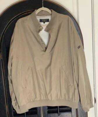 Bobby Jones XL Full Zip Khaki Color Silk Golf Jacket - Image 1 of 4
