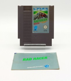 🚗 🚗 🚗  RAD RACER  - NES NINTENDO - MODUL + ANLEITUNG - PAL B  🚗 🚗 🚗 