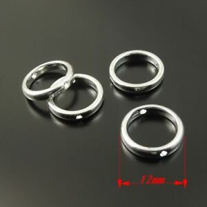 50PCS Silver Plated 12mm Circle Ring Round Bead Frame for DIY Making Findings