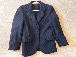 Devon Aire COMPETITION Hunt COAT *Youth 8 *Navy* Pinstripe*VGC - Picture 1 of 3