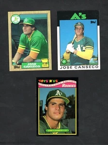 Bash Brothers ~~ 1986 Topps Traded and 1987 JOSE CANSECO RCs + Bonus ~~ LOOK - Picture 1 of 1