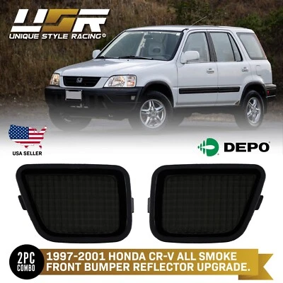 DEPO Euro Smoke Front Bumper Side Marker Reflector For 1997-2001 Honda CR-V CRV - Imagem 1 de 4