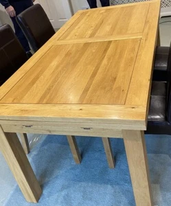 Solid Oak Table, Extendable, Length 180cm, Width 90cm, Height 78cm - Picture 1 of 2