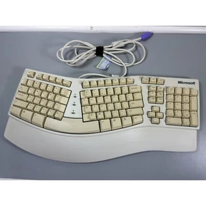 Microsoft Natural Ergonomic Keyboard X03-51764 Wired PS/2 Connection Rare - Bild 1 von 8