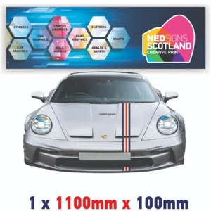 1 x 1100mm x 100mm Rothmans Racing Streifen laminiert für Porsche Lemans R0100 - Bild 1 von 2