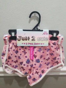 JUST 2 CUTE GIRLS 3 PACK SHORTS MULTICOLORED SIZE 10 / 12 NEW WITH TAGS #6 - Picture 1 of 9