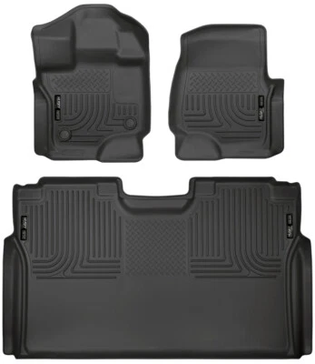 Forros de piso Husky Liners 94041 Weatherbeater para Ford F-150 15-25 doble cabina Foto 1 de 4