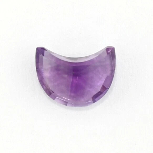 AMATISTA BRASILEÑA 8x6 MM MEDIA LUNA CORTE BRIOLETTE TODO NATURAL F-4715 Foto 1 de 1