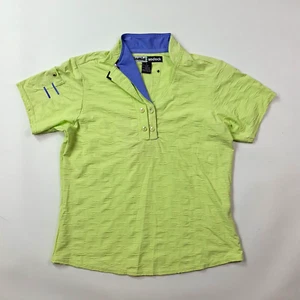 Jamie Sadock Womens Petite P Lime Green Tennis Golf Polo Shirt Retro Fashion Top - Picture 1 of 8