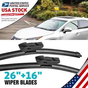 Front Windshield Wiper Blades For SUBARU Crosstreck Impreza 17-23 Forester 19-23 - Picture 1 of 12