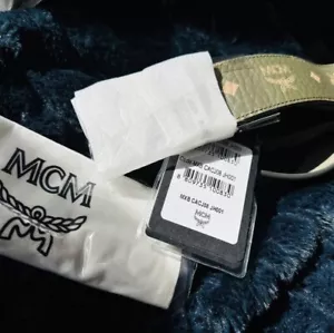 MCM belt 51” approx long Wide 1.5" Black /black W MCM Print Men/women - Picture 1 of 4