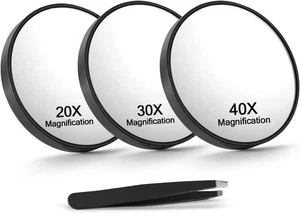 20X/30X/40X Vergrößerungsspiegel mit 20X/30X/40X, schwarz-20x&30x&40x - Bild 1 von 6