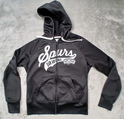 San Antonio Spurs Womens Hoodie G-III 4Her by Carl Banks Zip Sweatshirt M Black - Image 1 of 4