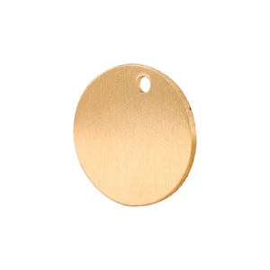 100pcs Round Blank Brass Tag Dog Tag Pendant for engraving (25mm x 2mm) - Picture 1 of 2