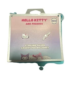 Hello Kitty & Friends Sterling Silver Earrings Claire’s Exclusive NWT - Picture 1 of 2