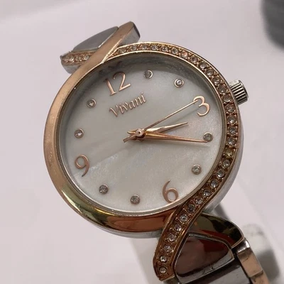 Reloj Vivani Mujer Oro Rosa Estrás Batería Nueva Foto 1 de 4