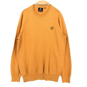 Lyle & Scott Men 5% Linen Crew Neck Jumper Pullover Sweater Size L - Picture 1 of 9