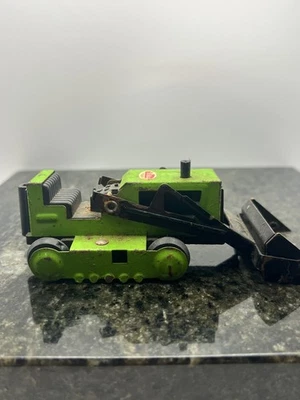Tonka Bulldozer Small Dozer Green/Black Pressed Steel Early 1970s Plus Red Semi - Image 1 of 4