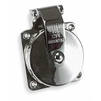 Dispositivo de cableado Hubbell - Entrada de bloqueo con brida Kellems Hbl303ss, 30 A, 125 V Ac, Foto 1 de 2