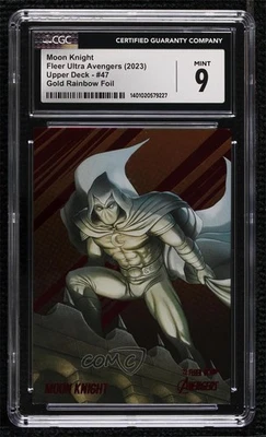 Fleer Ultra Avengers 2022 Gold Rainbow Foil Moon Knight #47 CGC 9 como nuevo 2 años5 Foto 1 de 3