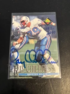 1994 Pro Line Live Ray Childress autograph card Oilers Texas A&M Aggies /2240 - Picture 1 of 2
