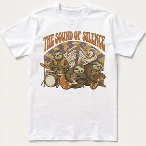 Camiseta The Sound Of Silence Divertida Banda de Perezosos Retro Amante de la Música Regalo Sudadera - Imagen 1 de 24