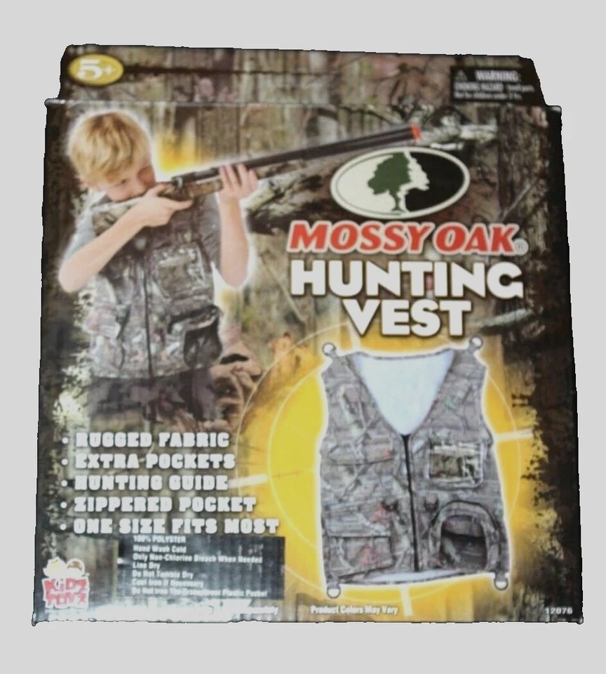 Kidz Toyz Mossy Oak Hunting Camo Camouflage Vest 12076  - Image 1 of 4