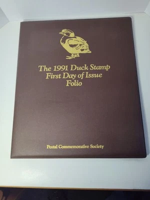 1991 Duck Stamp First Day Of Issue Folio Postal Commerative Society - Image 1 of 4