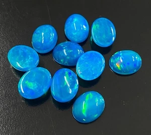 Cabochon ovale opale etiope blu cielo - pietra preziosa sfusa per fare 3x5mm - 8x10mm - Foto 1 di 10
