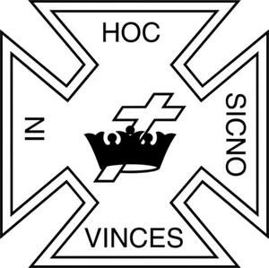 Knights Templar Masonic 1 Color Window Wall Vinyl Decal Sticker Printed - Picture 1 of 5