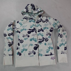 Fox Racing Jacket Youth Large White Hoodie Y2K Reversible Motorcycle Outdoor - Picture 1 of 20