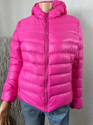 Doudoune rose matelassée duvet plumes capuche PM - 34 - Photo 1/4