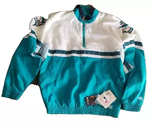 NWT XL STARTER Florida Marlins white windbreaker jacket men's vintage 1990's NEW - Picture 1 of 3
