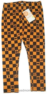 Halloween Legging Black Cat Boo Bats Spiders Pumpkins Pants Girls 4T - Picture 1 of 3