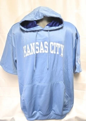 Mens Kansas City Royals MLB Short Sleeve Contrast Pullover Baseball B&T Hoodie - Image 1 of 2