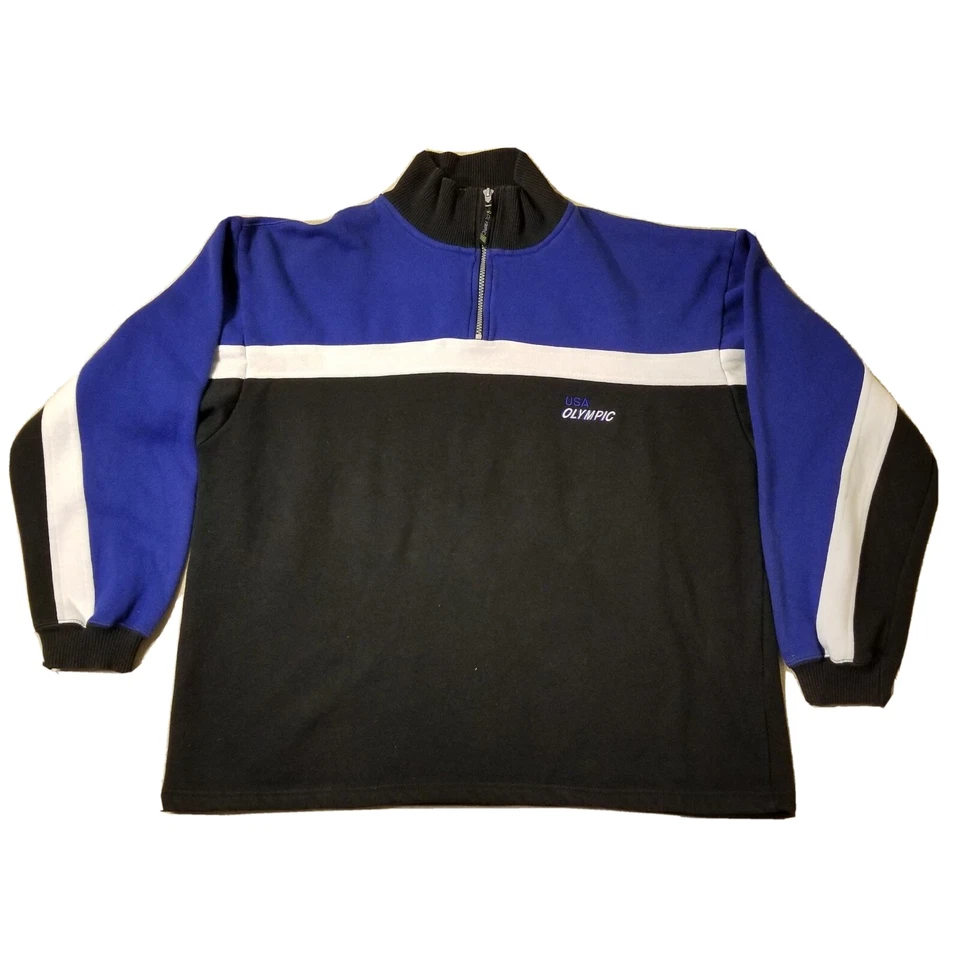 Suéter Olímpico De Colección JC Penny EE. UU. Para Hombre Grande Negro Azul Blanco Mezcla de Colores Foto 1 de 4