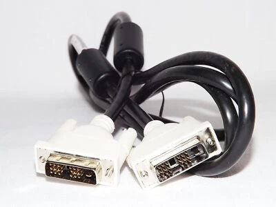 New Hewlett Packard HP 19pin 6ft DVI-M to DVI-M Black Display Cable - Image 1 of 4