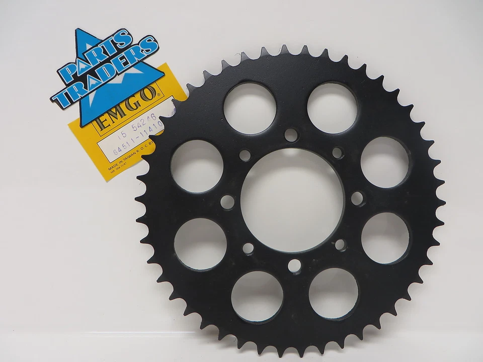 EMGO Steel Rear Sprocket 46 Tooth Black Suzuki GS250T GS 250T 1980-1981 - Image 1 of 1