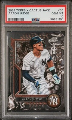 Aaron Judge 2024 Topps Chrome X Cactus Jack #35 Travis Scott PSA 10 GEM MINT - Image 1 of 2